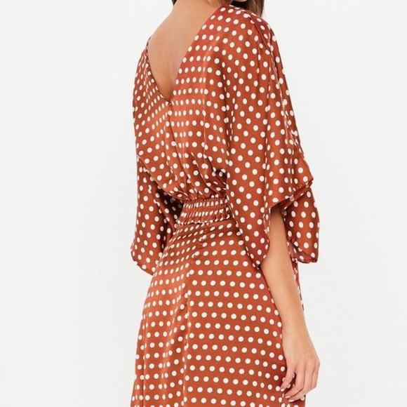 Rust polka dot top and skirt co ord - Picture 4 of 5